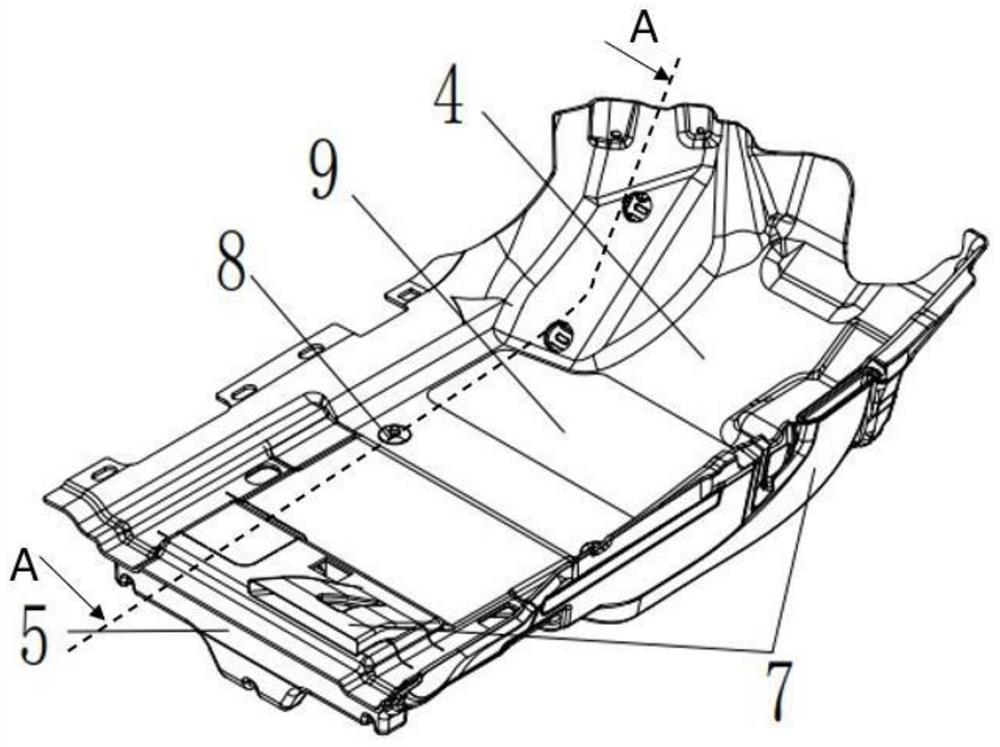 Automobile main carpet with driver protection function