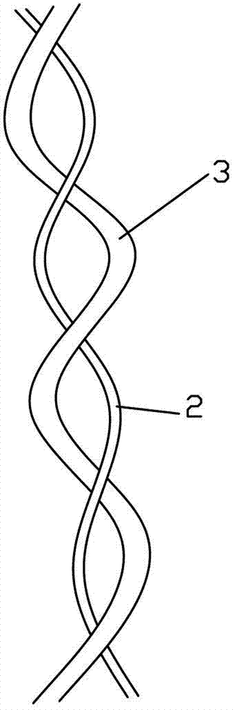 Blended yarn of coarse fiber and fine fiber