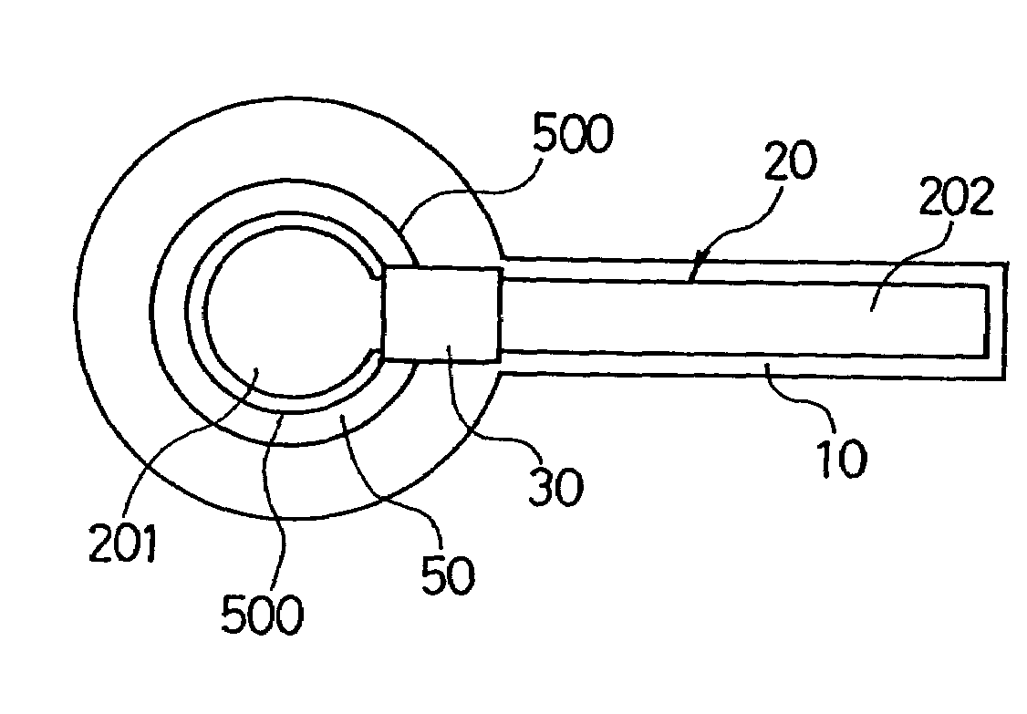 Electrode apparatus for preventing cracking of the electrode and insulating layers