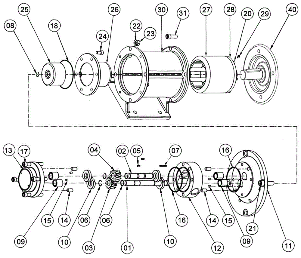 A new type of high pressure chemical gear pump