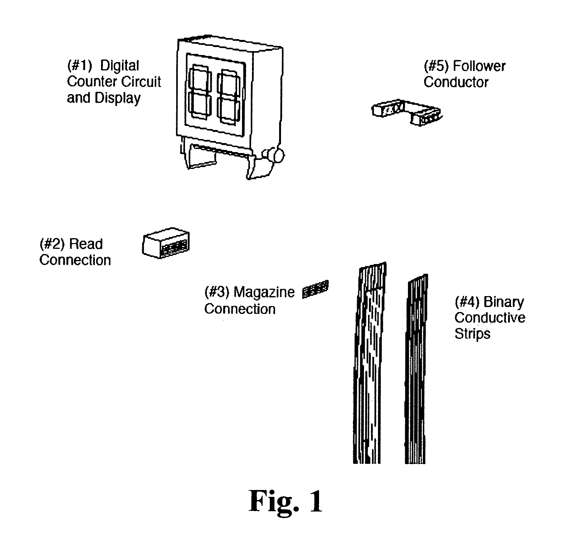 Firearm magazine with round counting circuit