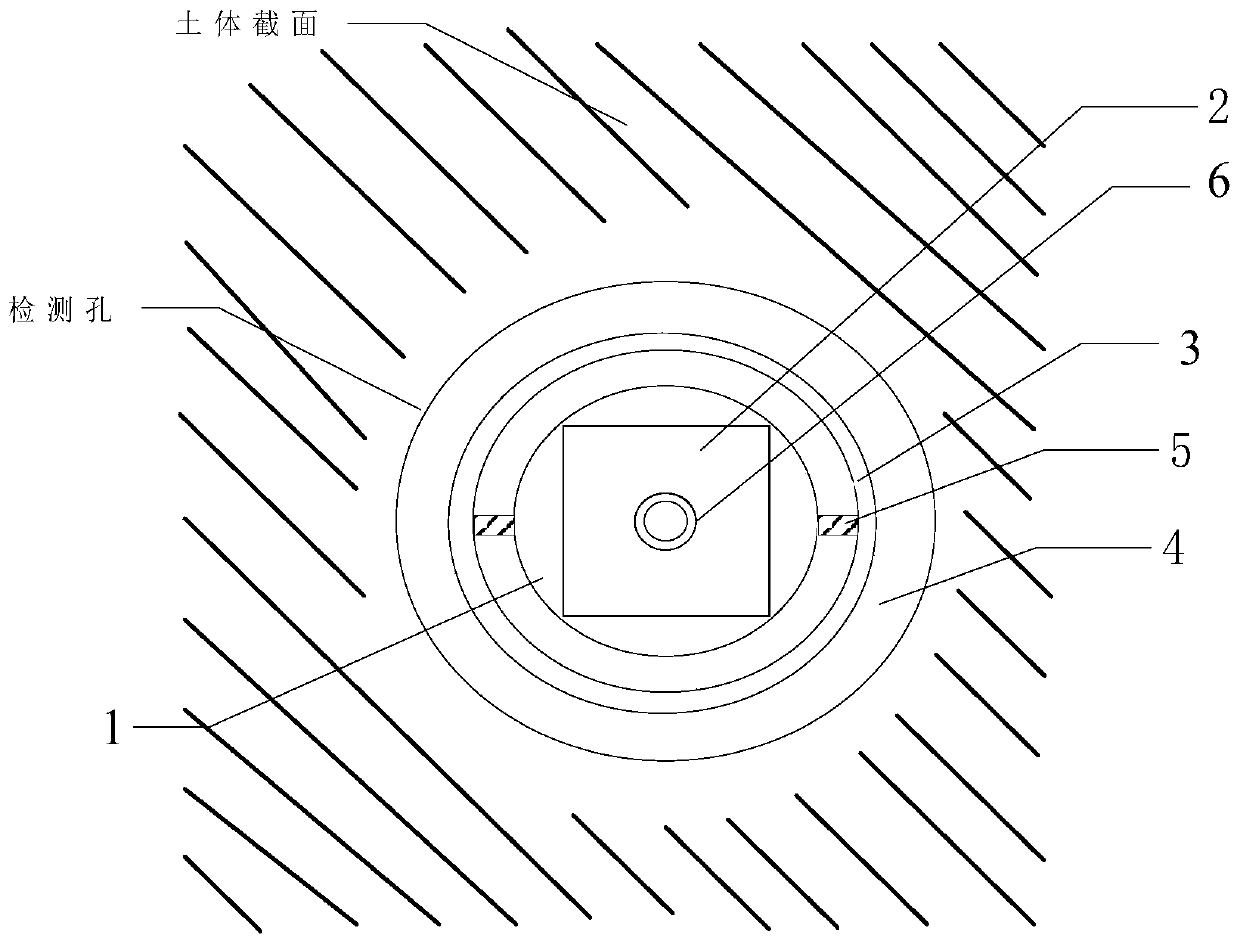 Soil body 3D displacement measuring device