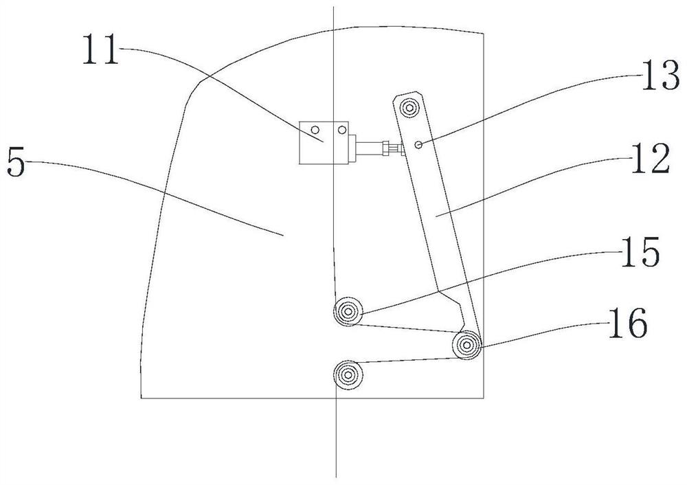 A tensioning device for a frameless microcoil winding machine