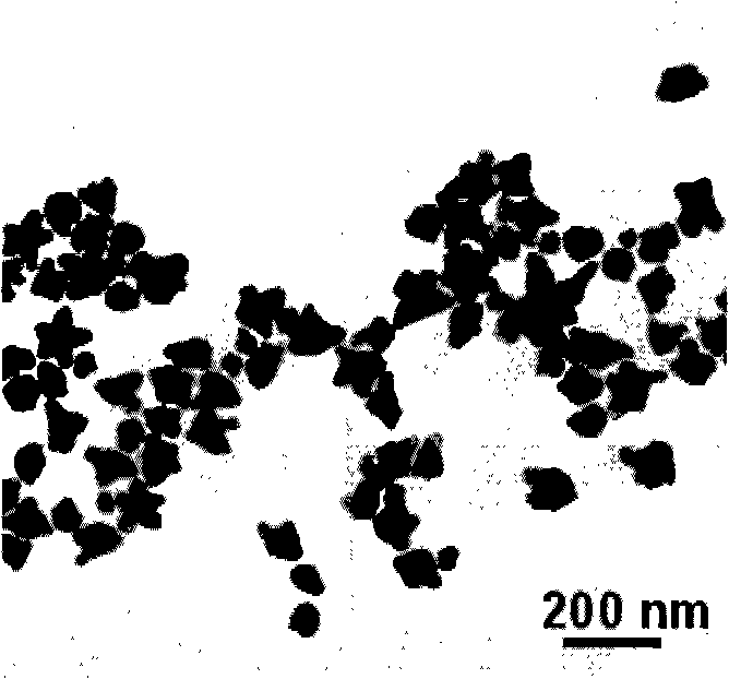 Dendritic golden nanophase material and preparation method thereof