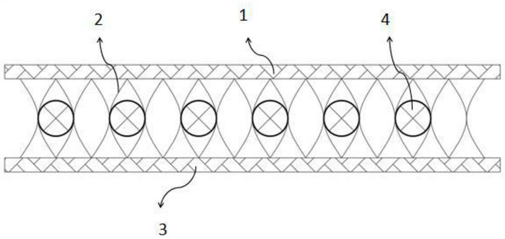 Three-dimensional spacer fabric with hidden type ambient lamps