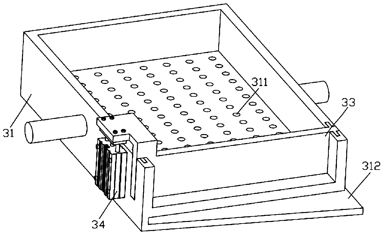 Tea leaf dewatering and air-drying device