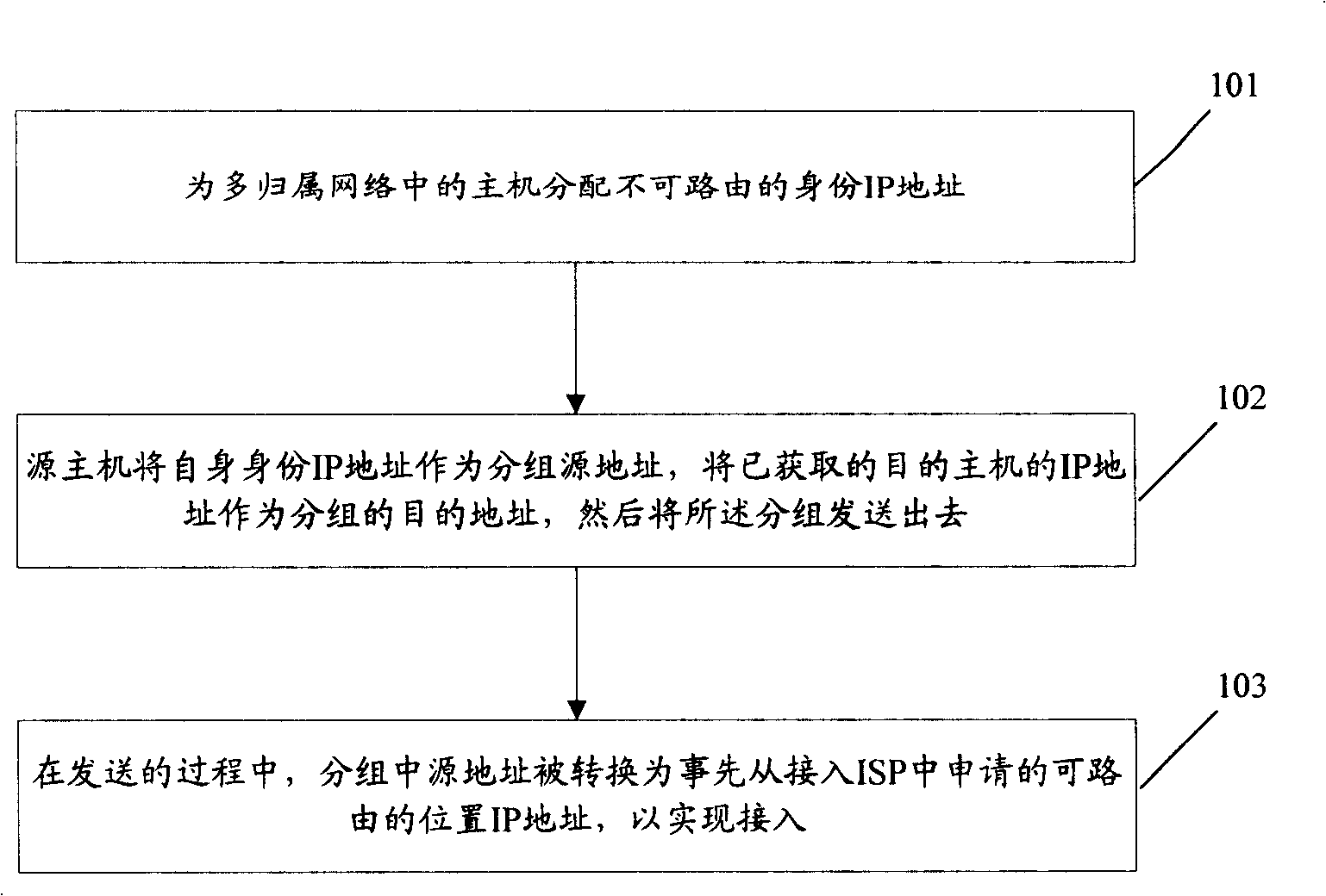 Multi-homing network system and method for implementing multi-homing network access