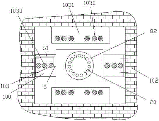 Cooling device assembly with top pressure spring and gas cooler used for electric power well in building