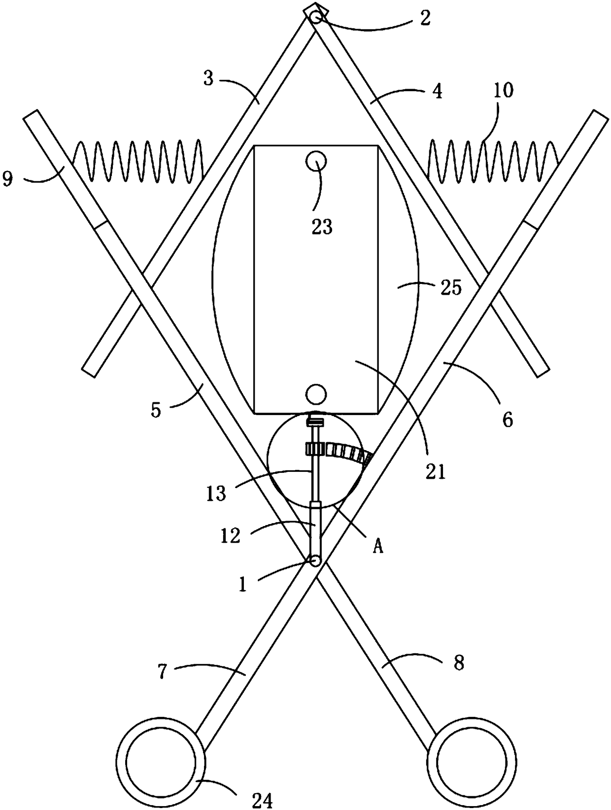 Enveloping adhesive type tumor resection scissors