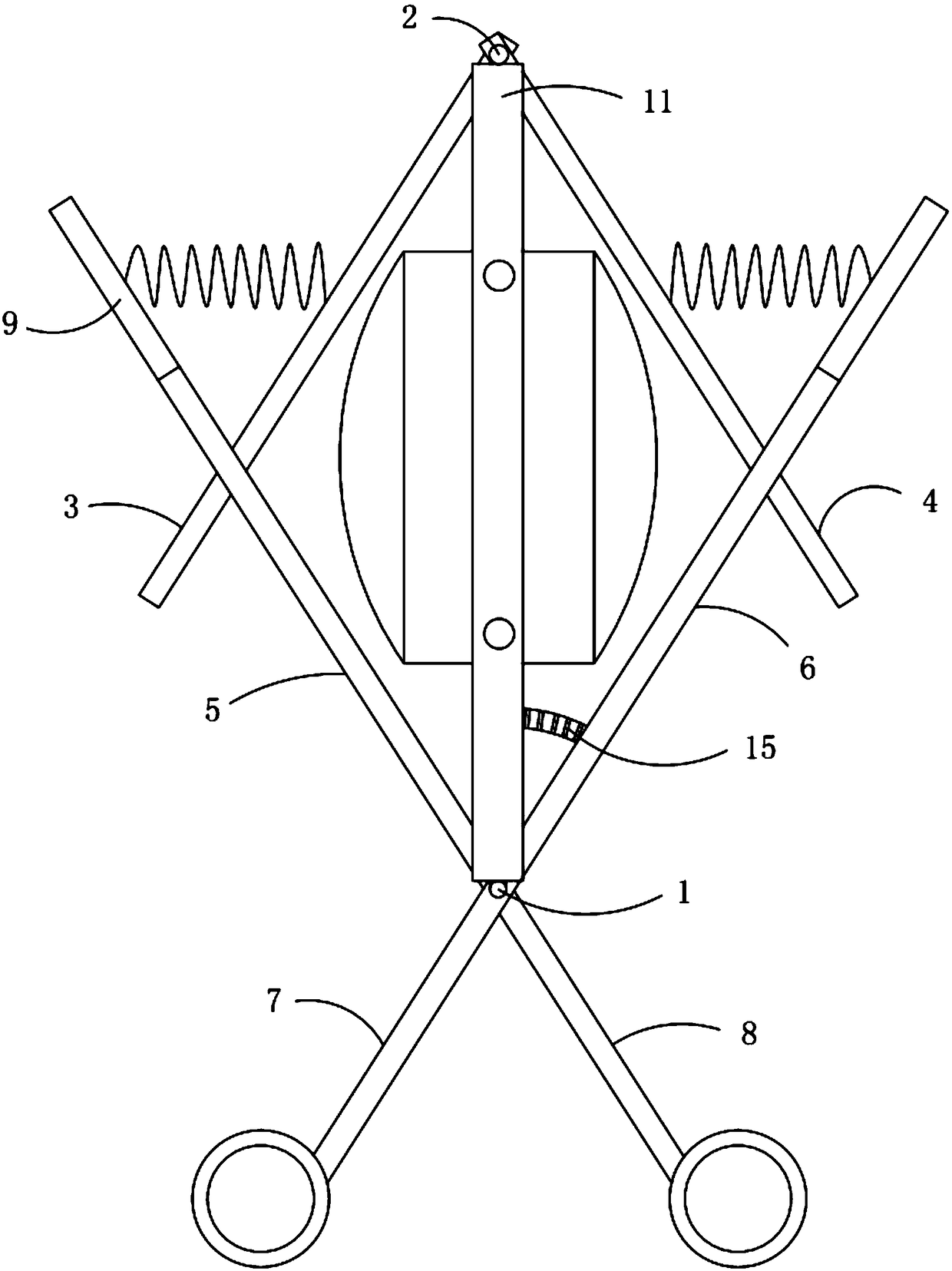 Enveloping adhesive type tumor resection scissors