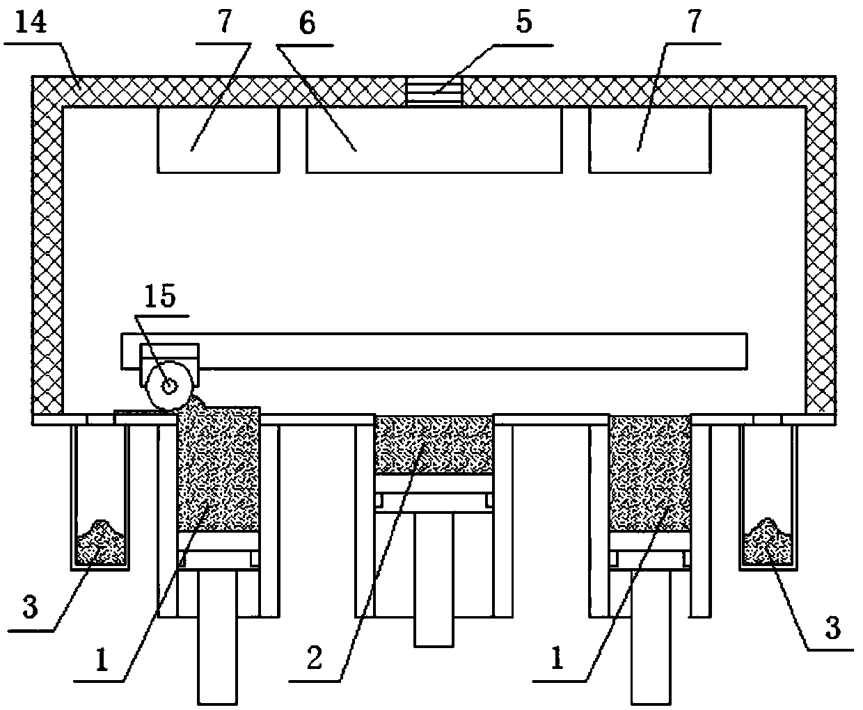 Novel rapid molding device and powder feeding and spreading method thereof