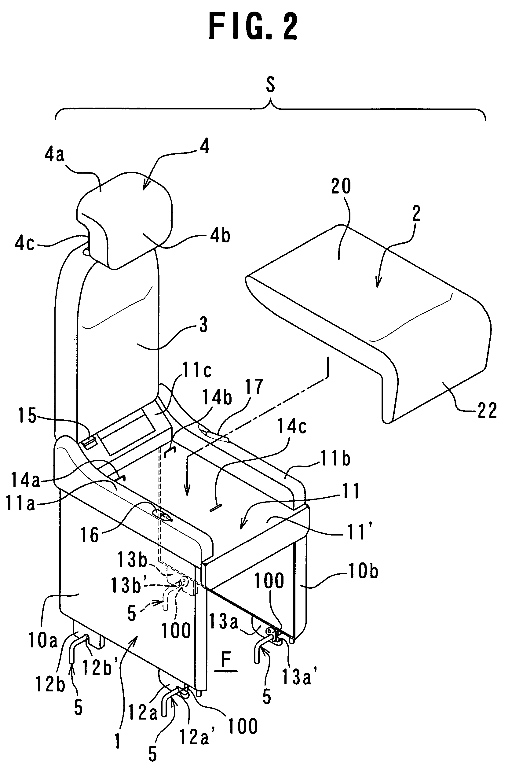 Detachable seat for vehicle