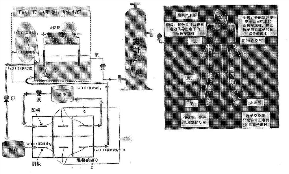 Microbial fuel cell using electron acceptor having high reduction potential and method for producing electrical energy using same