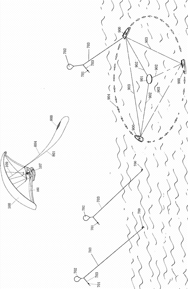 Controlled kite and flying method thereof