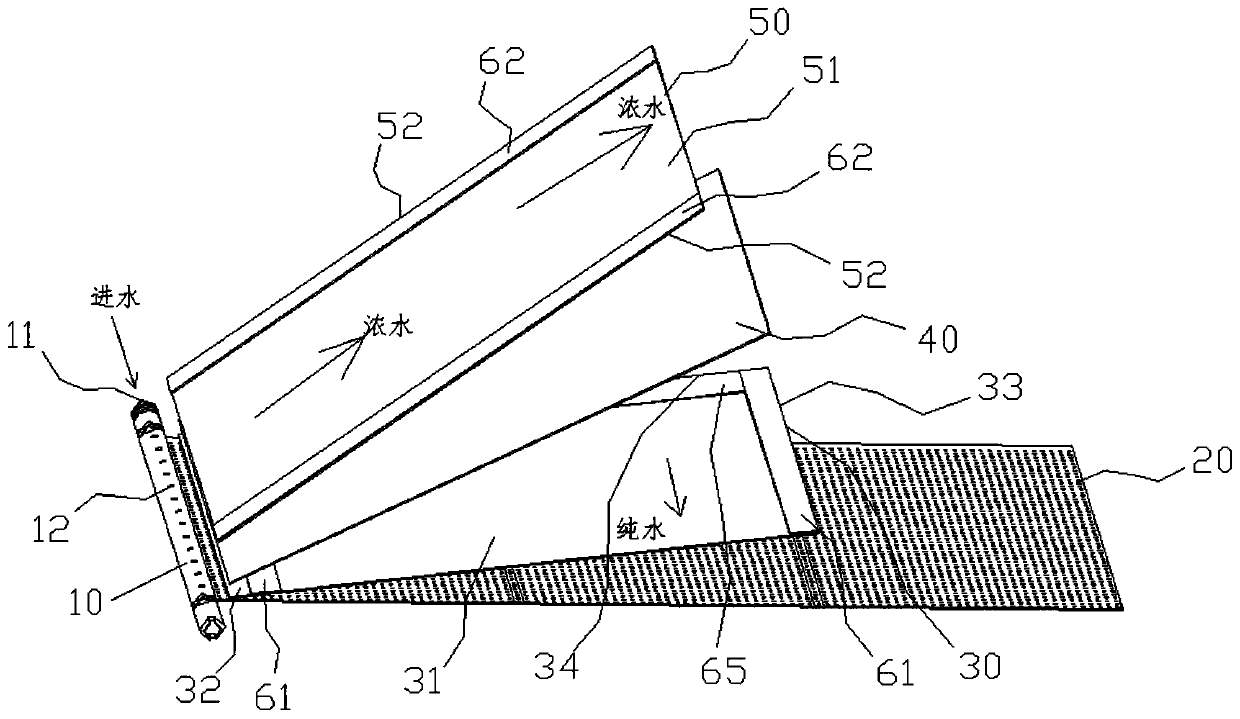 Reverse osmosis element and preparation method thereof