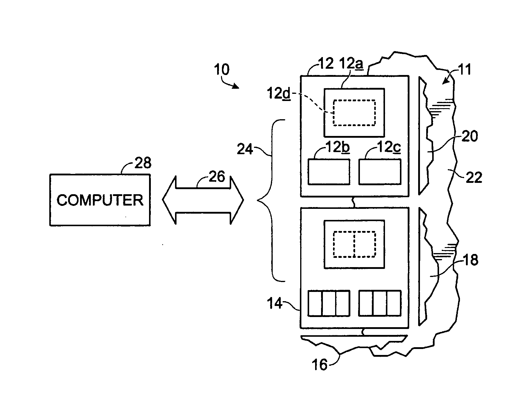 Micro-pixelated fluid-assay structure with on-board addressable, pixel-specific functionalization