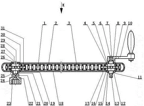 Manual wrench facilitating unscrewing or screwing of nut in narrow space