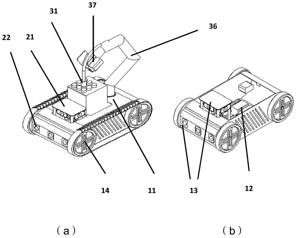 An adaptive test platform capable of autonomous movement and an autonomous pathfinding method