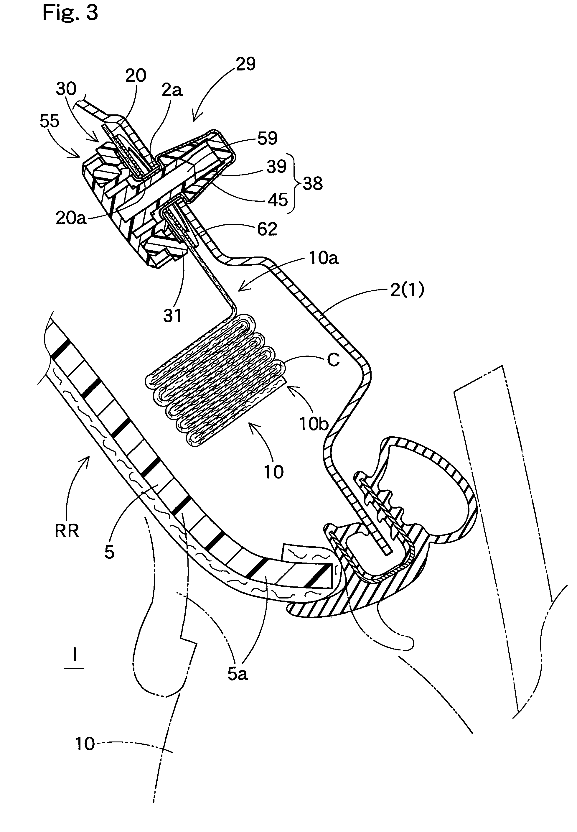 Head protecting airbag device