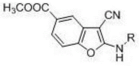 2-alkylamino-3-cyanobenzofuran type compound and preparation method thereof