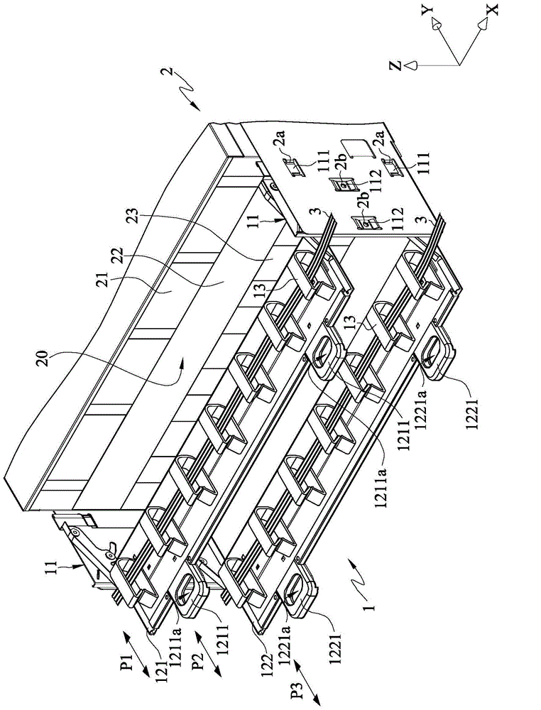 Line arranging structure