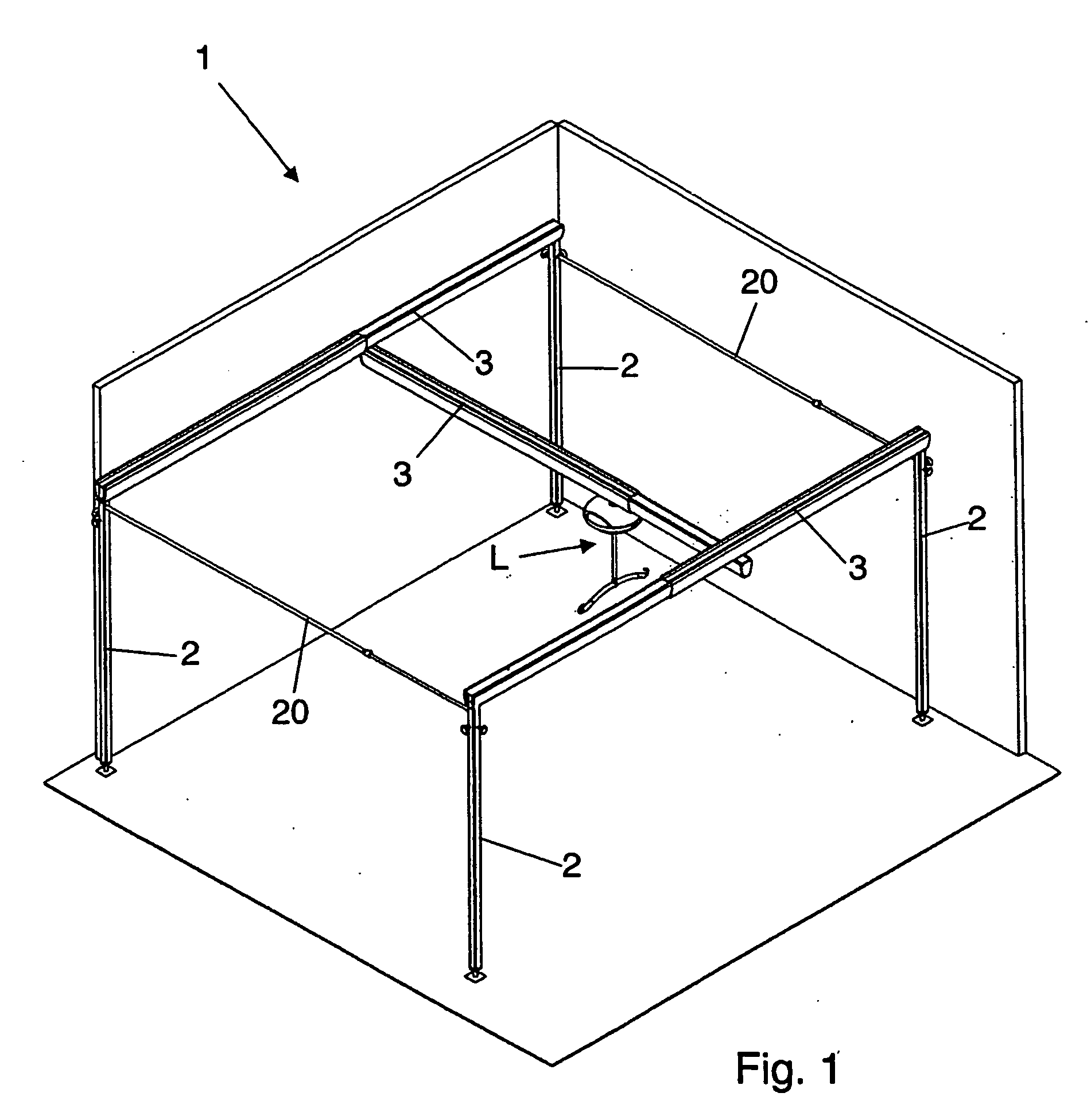 Telescopic rail and carriage assembly for suspending a patient lift