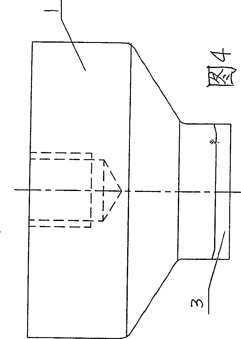 Armature coil down-lead head width-limited flat mould