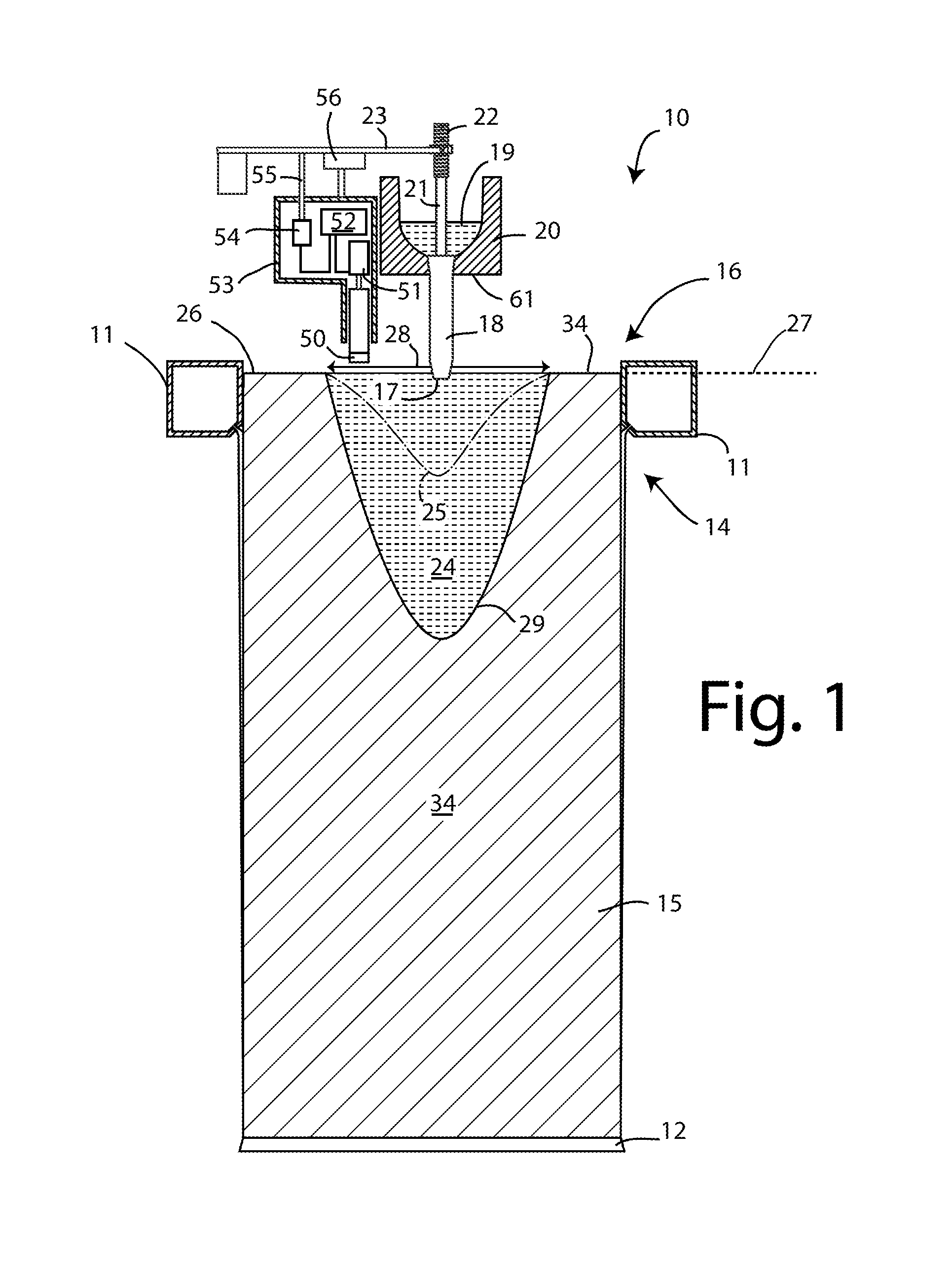 Elimination of shrinkage cavity in cast ingots