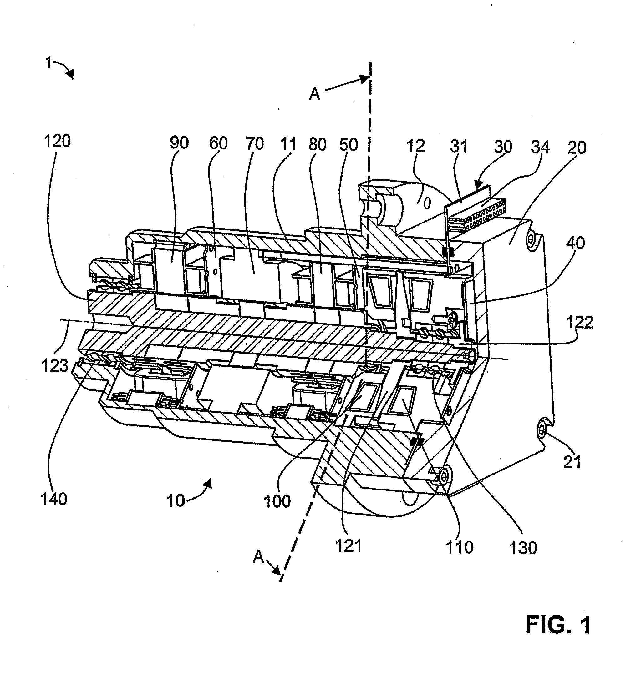 Magnetic Bearing Device With an Improved Vacuum Feedthrough