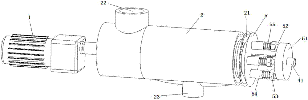 Spiral extrusion type excrement solid-liquid separation device capable of controlling solid humidity