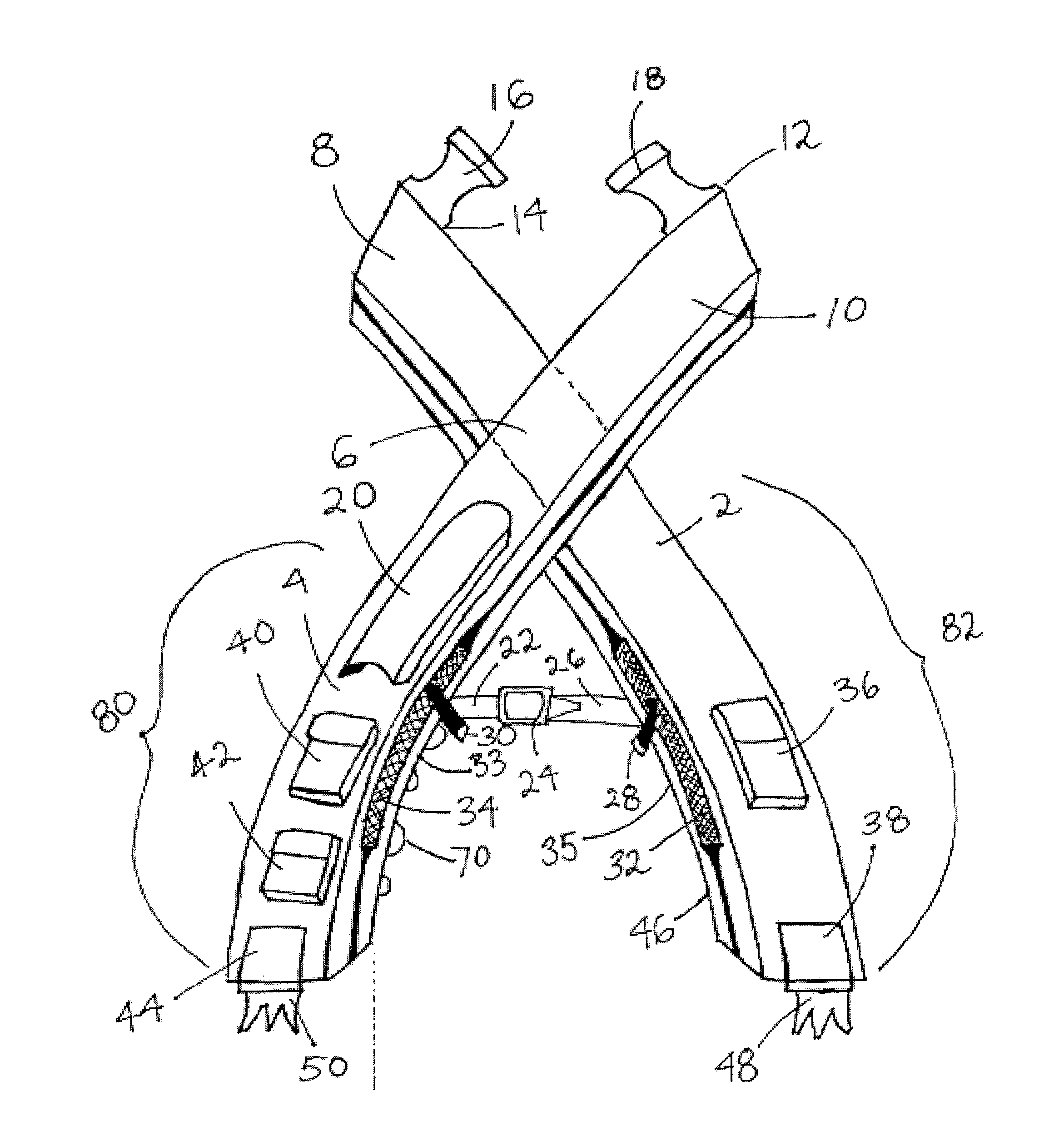 X-shaped utility garment