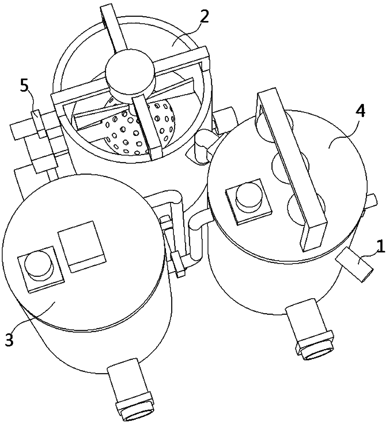 Treatment device for printing and dyeing wastewater