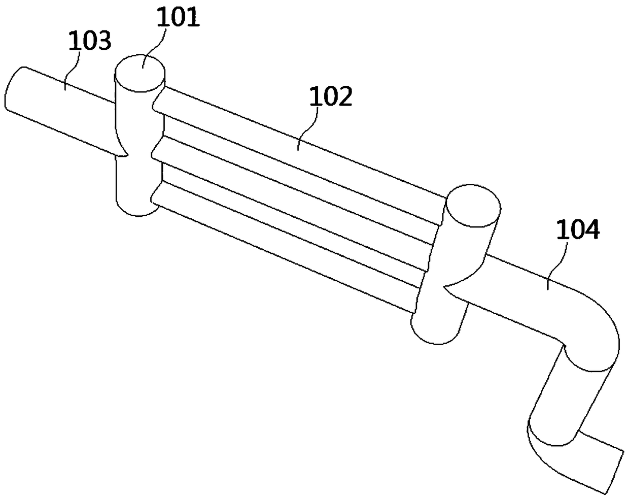 Treatment device for printing and dyeing wastewater