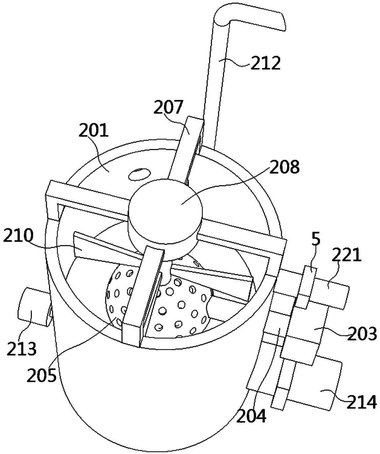 Treatment device for printing and dyeing wastewater