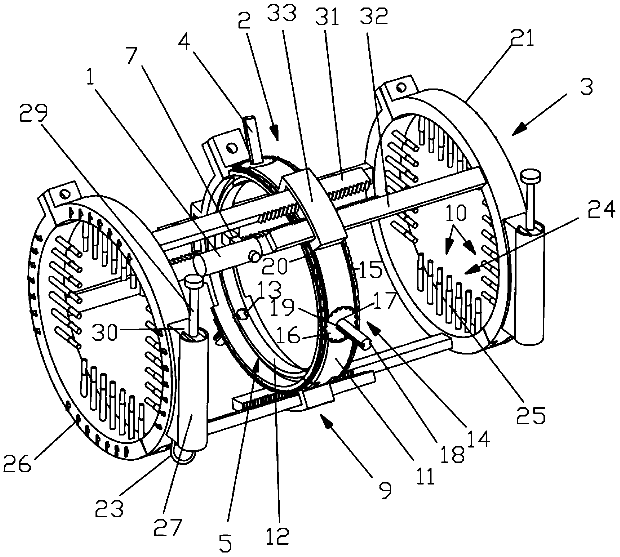 A pipeline radiographic flaw detection device and flaw detection method