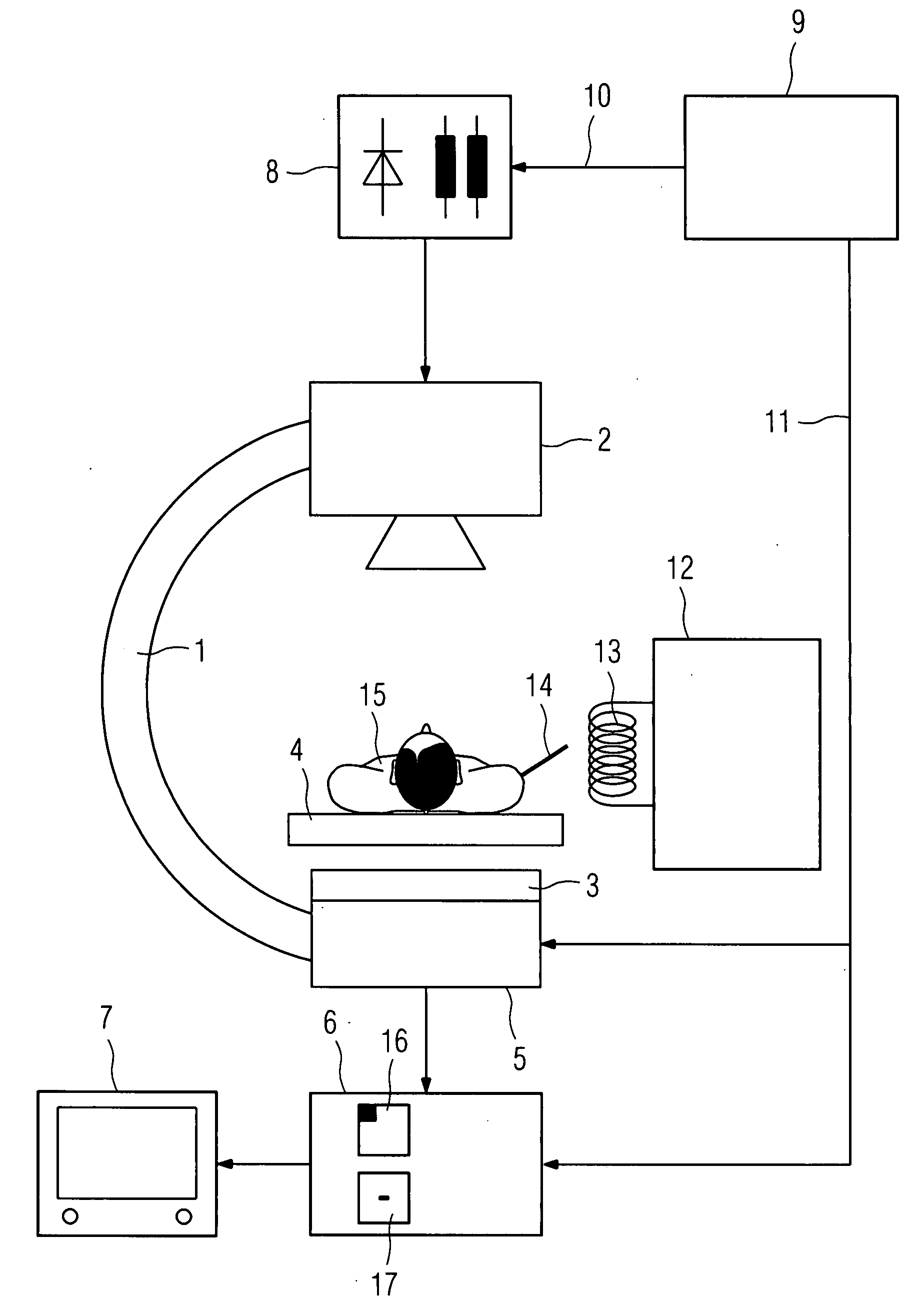 Method for operating a diagnostic apparatus with an x-ray system and a position determination system for catheters together with diagnostic apparatus for performance of the method