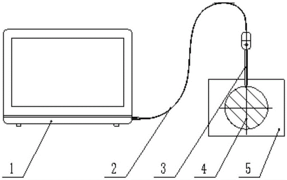 A method for measuring temperature change of solid cross-section