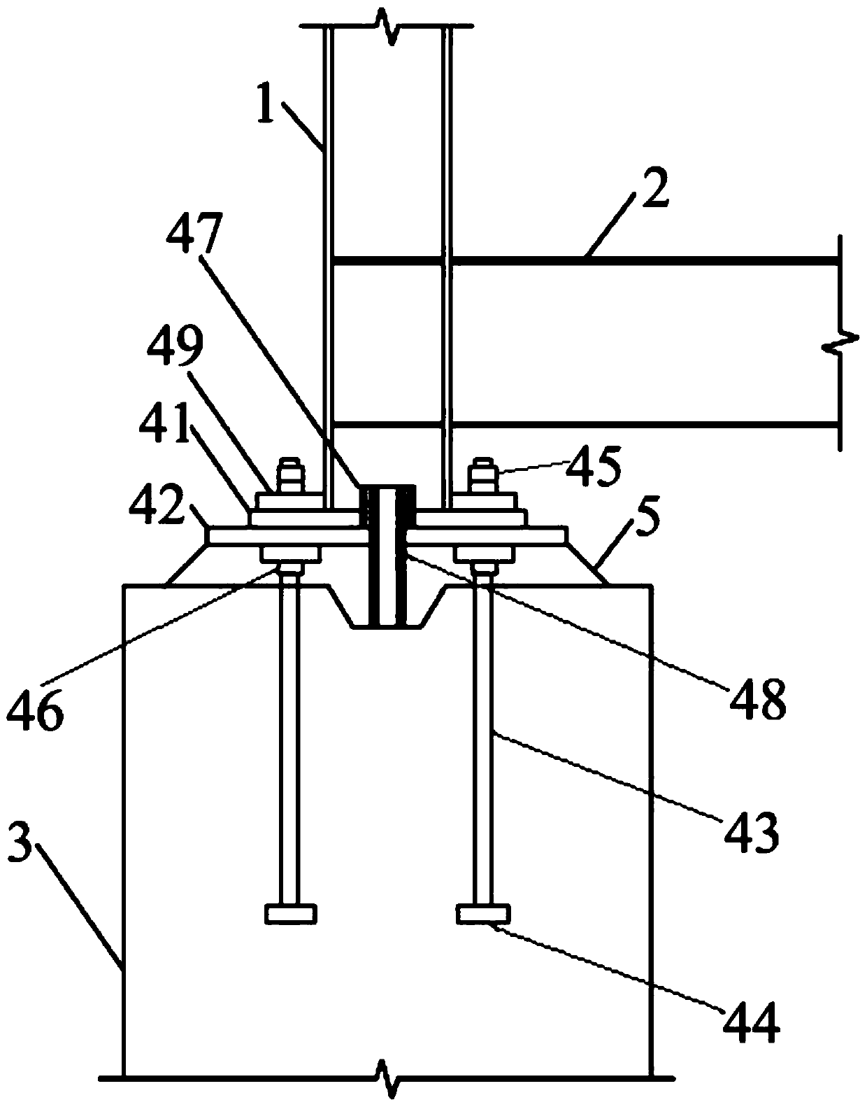 Column base joint for modular building