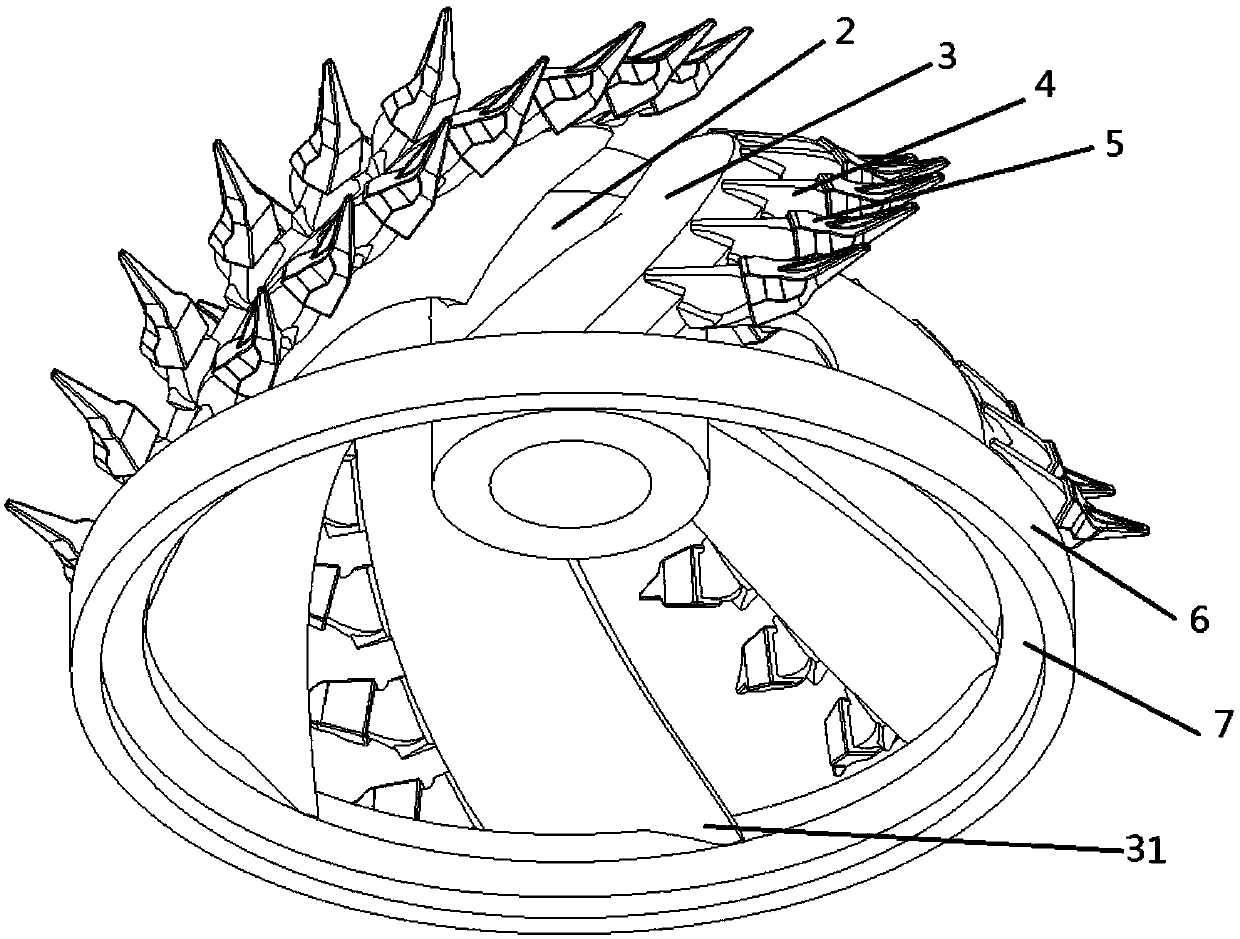 Powerful soil-breaking reamer for dredger