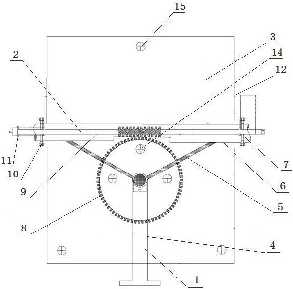 Adjusting support of surge shaft fast door laser range finder and manufacturing method