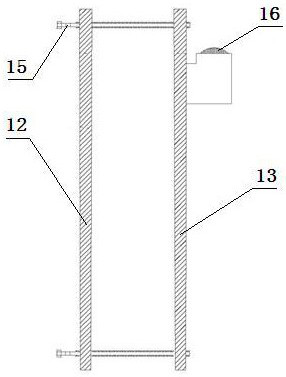 Adjusting support of surge shaft fast door laser range finder and manufacturing method