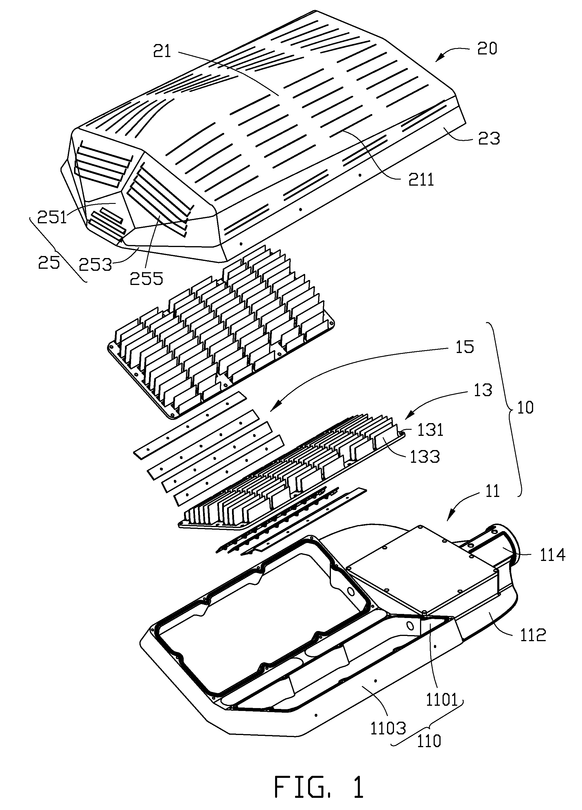 Outdoor LED lamp having a protective cover