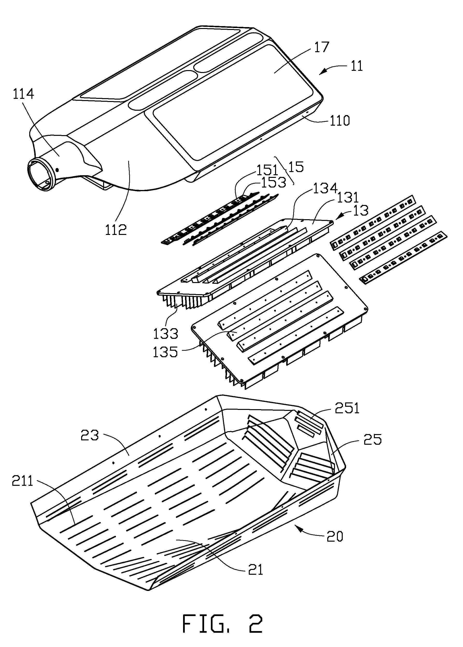 Outdoor LED lamp having a protective cover