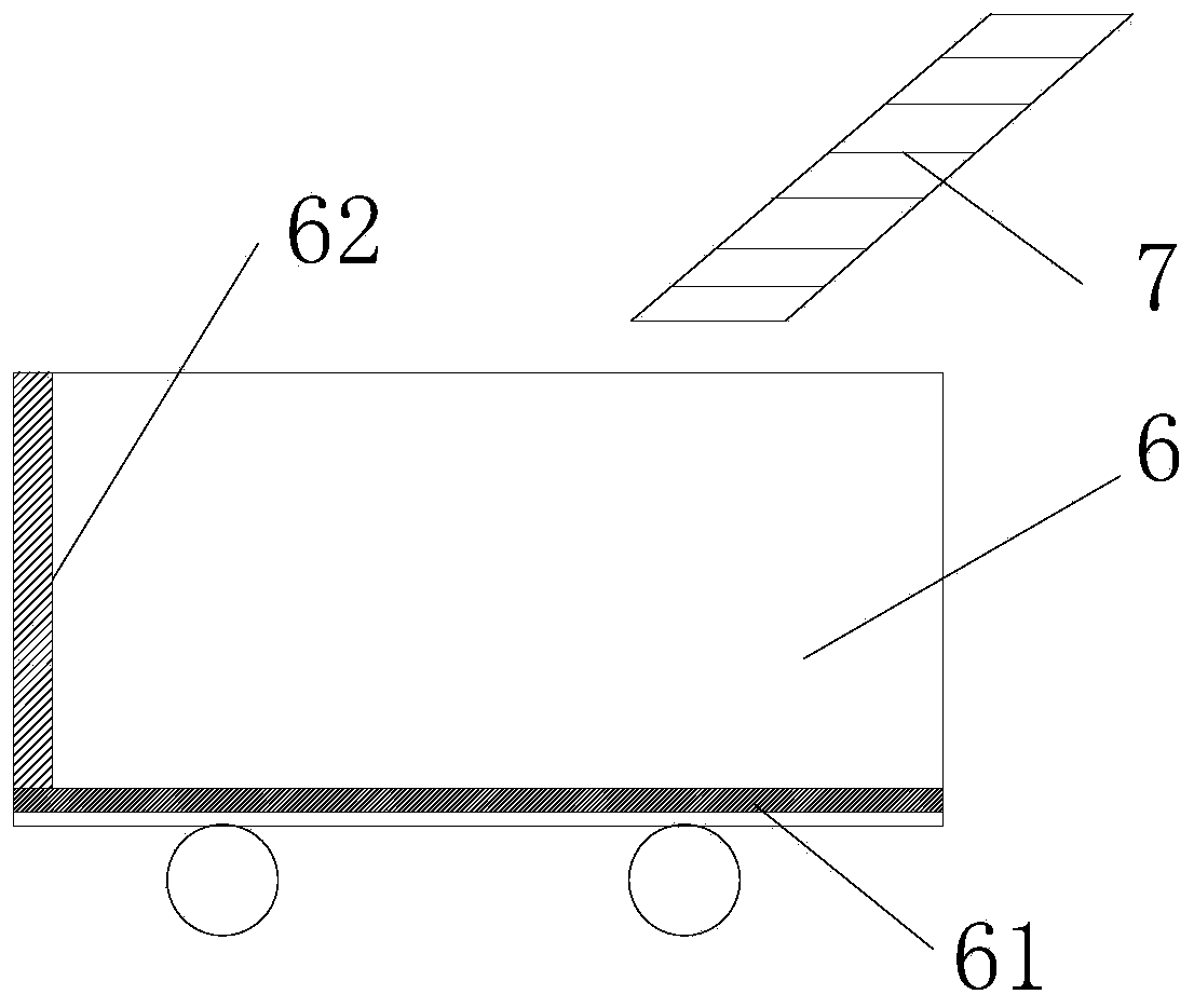 Ore waste rock double-ore-pass device of skip inclined shaft