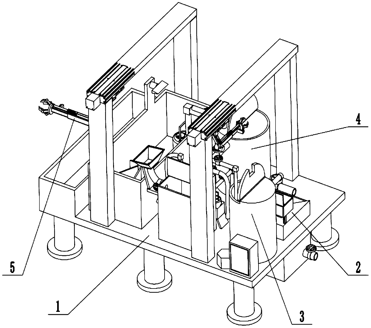 Device and process for adsorbing precious metal in acid wastewater in gold purifying process