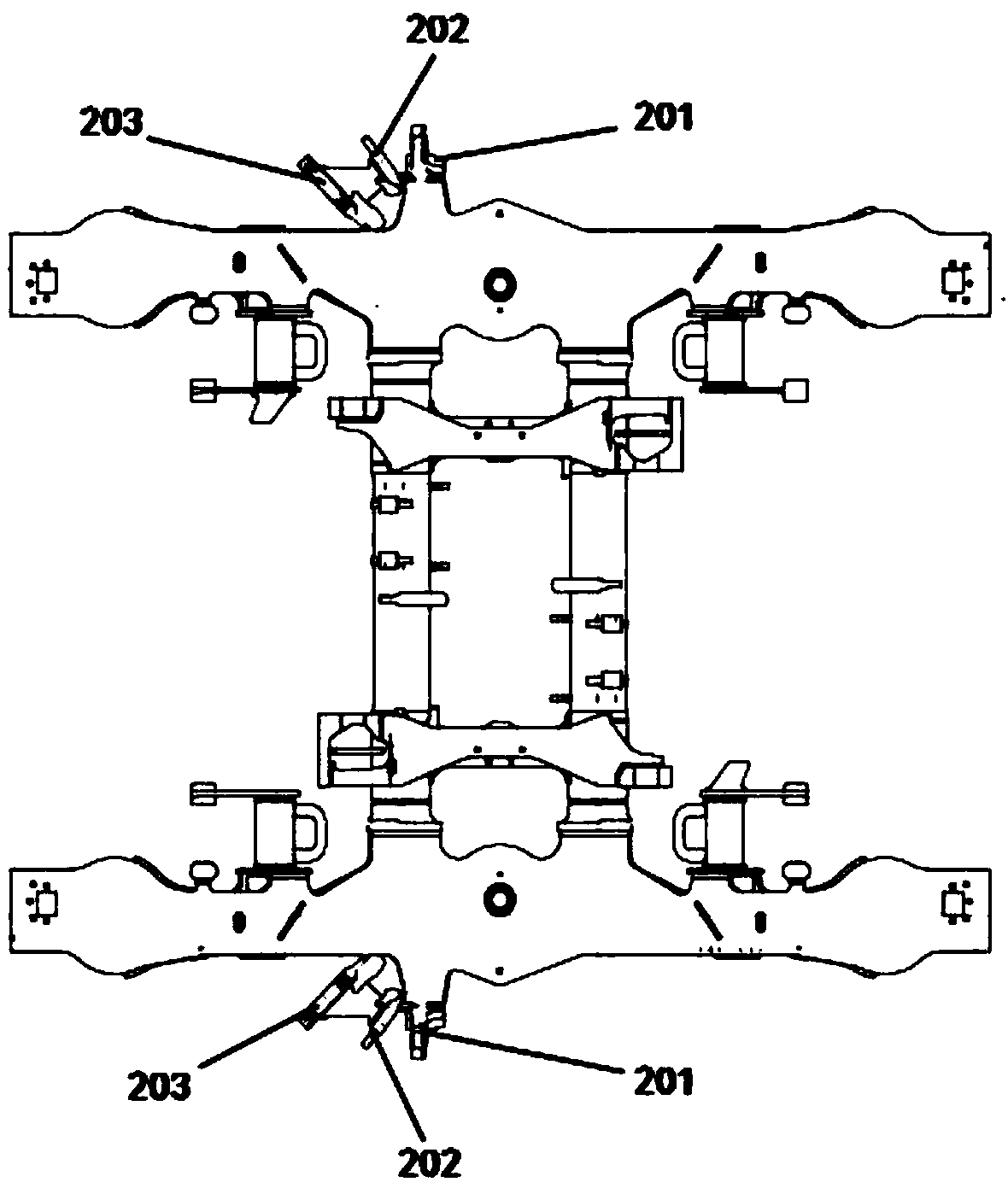 Novel power bogie assembly for D-series high-speed train at speed of 250 km/h