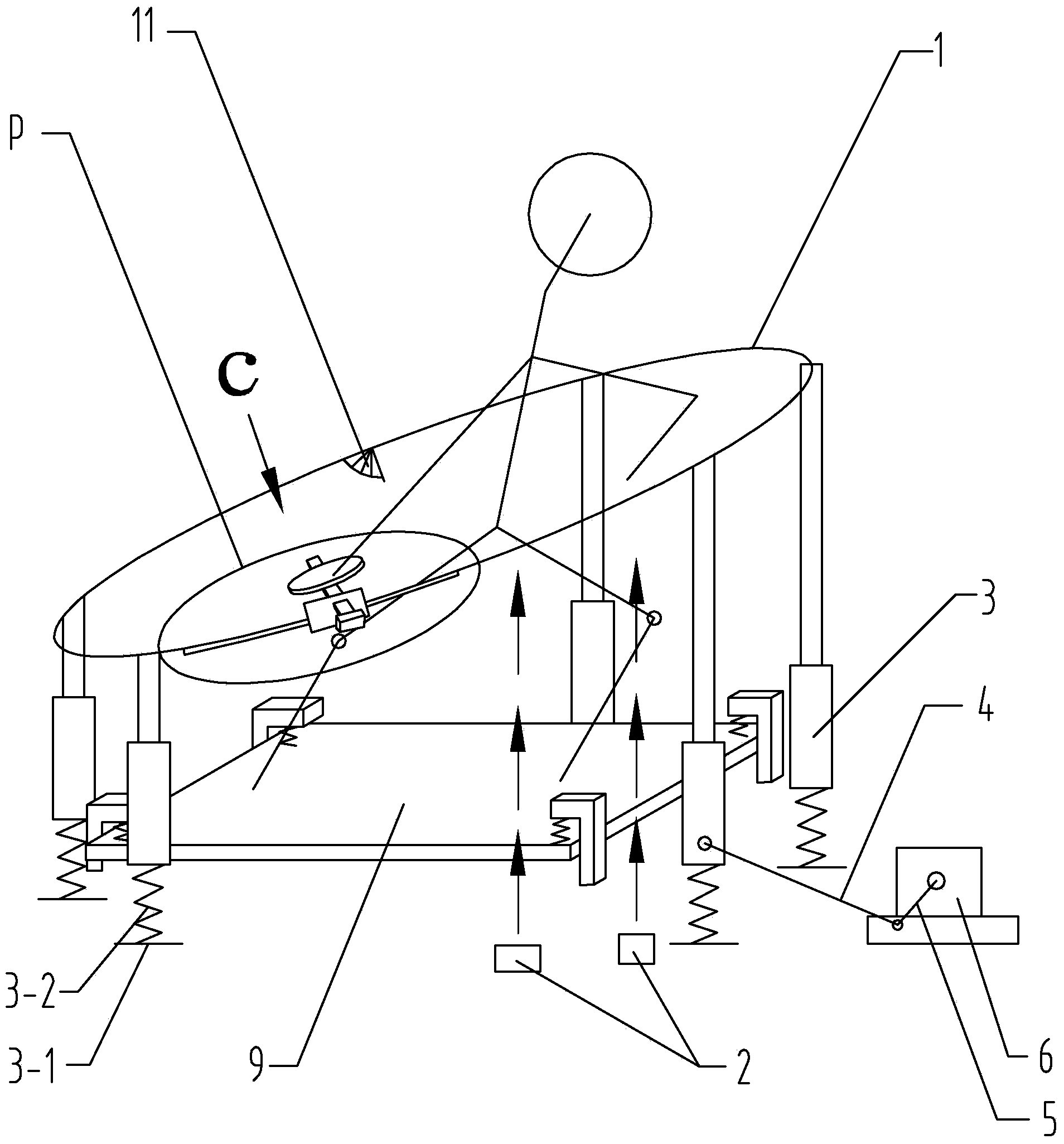 Laser type super-equal-length discus core stability and strength training and information feedback monitoring device