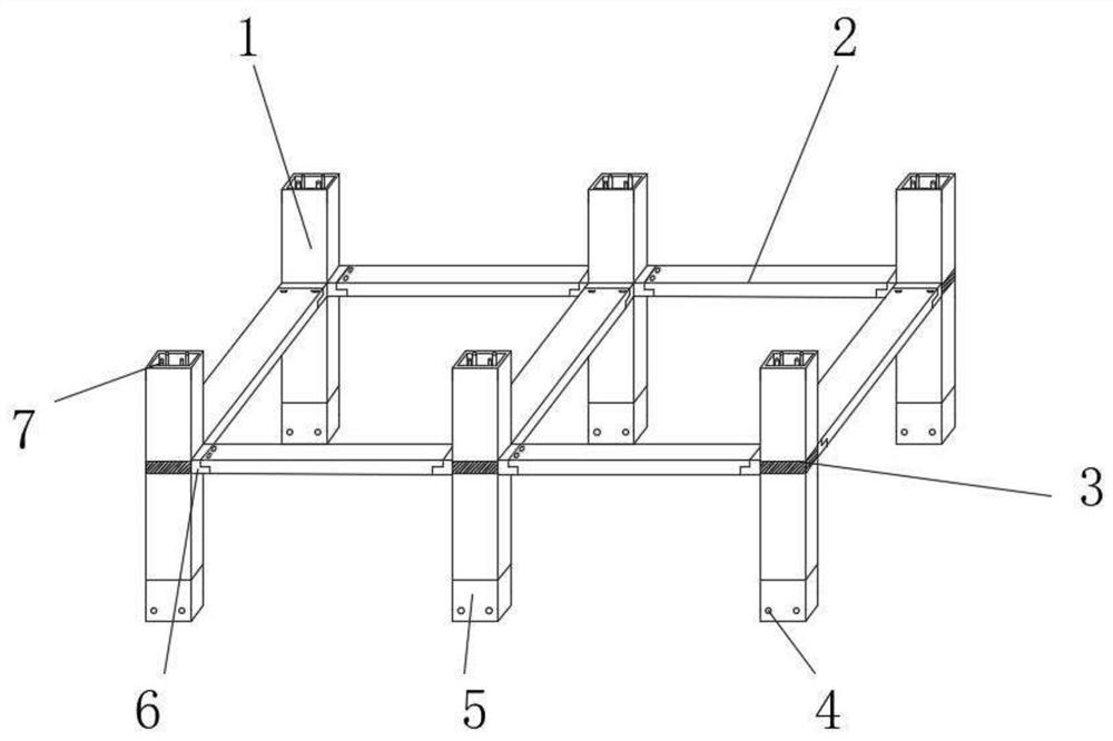 Prefabricated building frame and rapid connecting method thereof