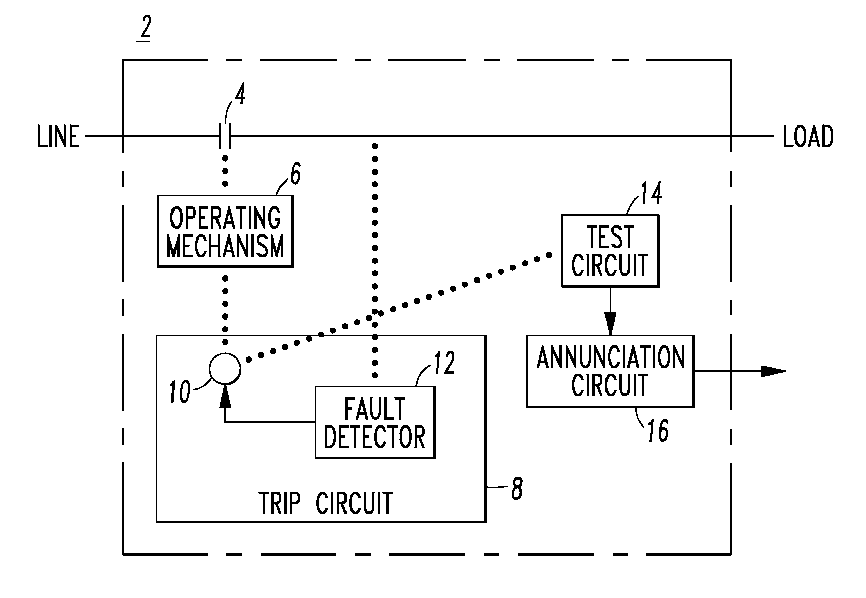 Electrical switching apparatus including a trip coil open circuit test circuit and system including the same