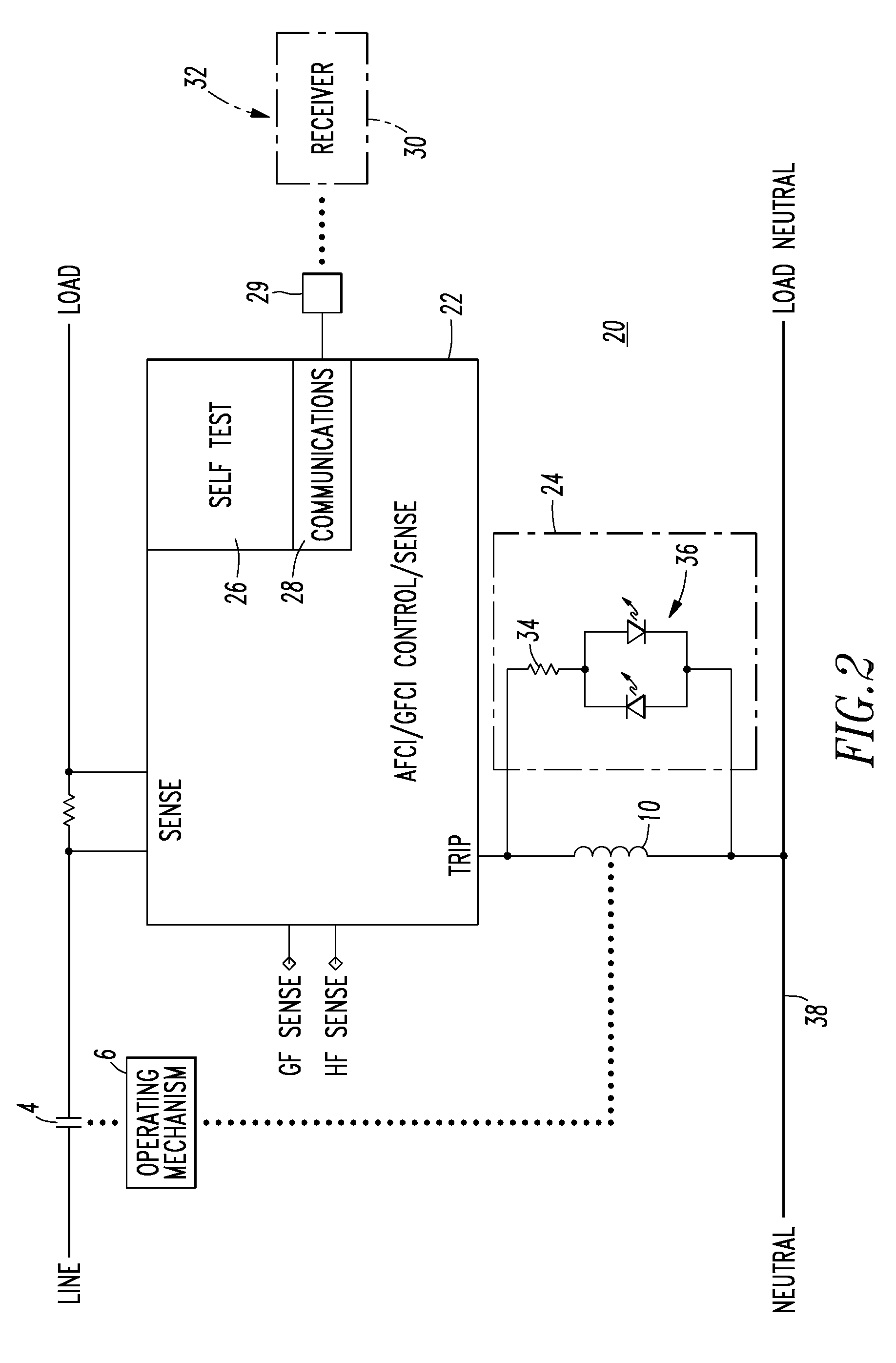 Electrical switching apparatus including a trip coil open circuit test circuit and system including the same